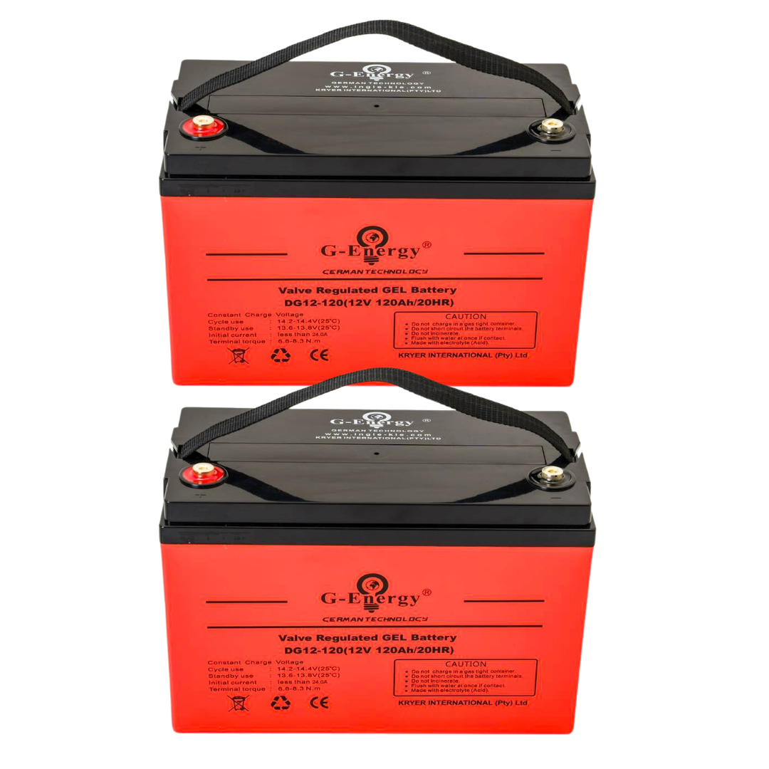 2 x 12V 120ah GEL Battery - G-Energy