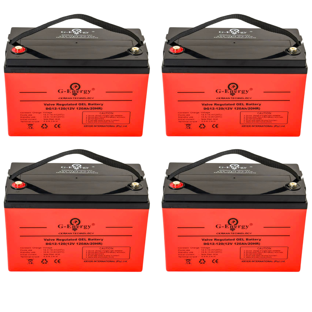 4 x 12V 120ah GEL Battery - G-Energy