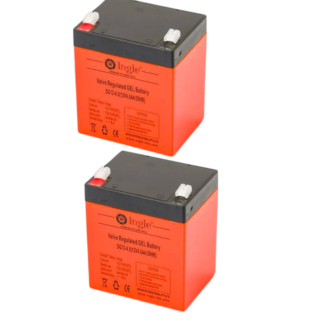 2 x 12V 4.5AH/20HR Valve Regulated GEL Battery - Ingle