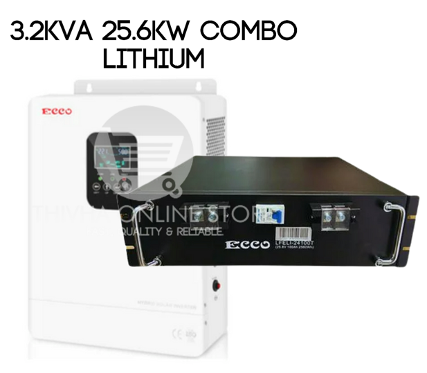3.2KVA Ecco Pro-T  25.6KW Ecco LFELI-24100 Combo