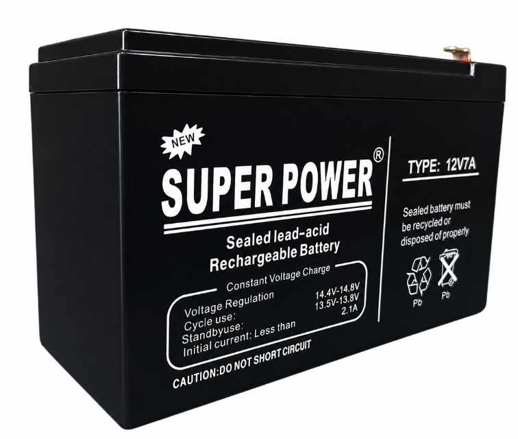 Super Power 12V 7Ah Solar Battery - Rechargeable
