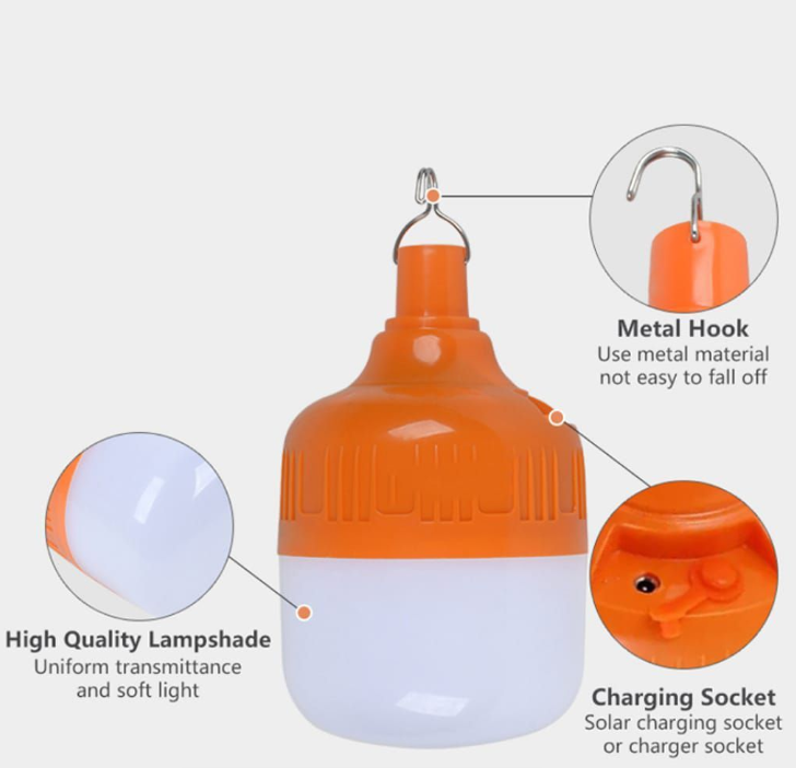 20W Rechargeable Load Shedding Portable Emergency Light Bulb