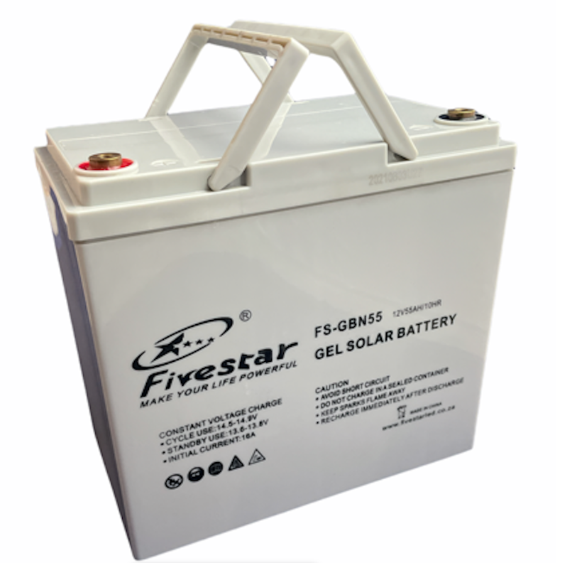 Solar Gel 12V Battery 55AH Deep Cycle - FIVESTAR