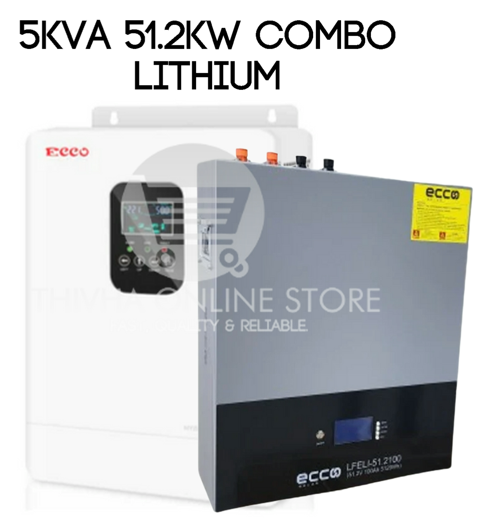 5KVA Ecco Pro-T  51.2KW Ecco LFELI-51.2100 Combo