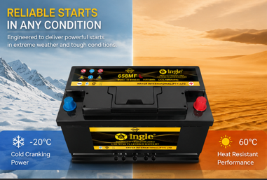 Ingle 658MFL 12v 92ah Lithium Car Battery