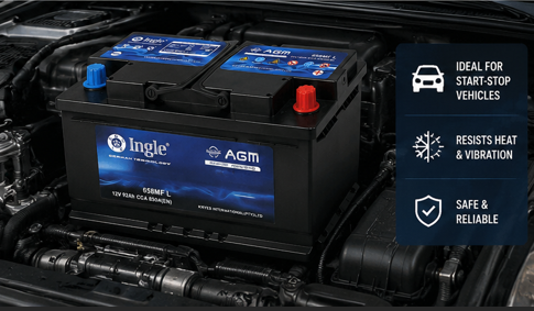 658 MFL AGM Ingle Car Battery