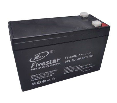12V 7.2AH Solar Gel Battery  - FIVESTAR