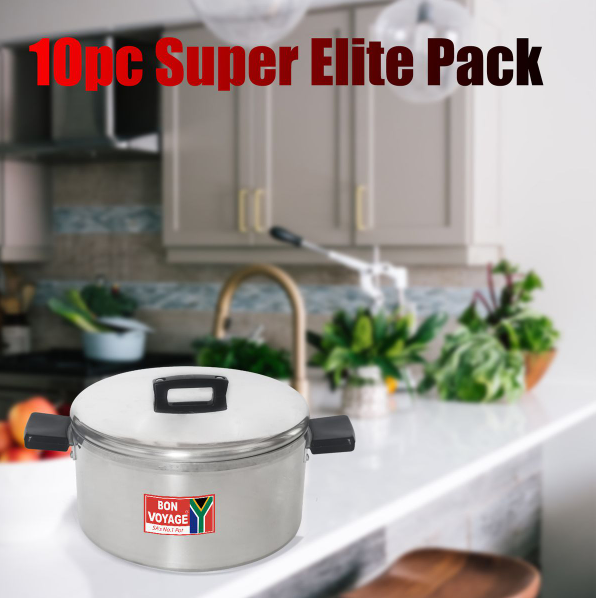 Bon Voyage - 10 Piece Pots Set Cookware Aluminium Stew Pan