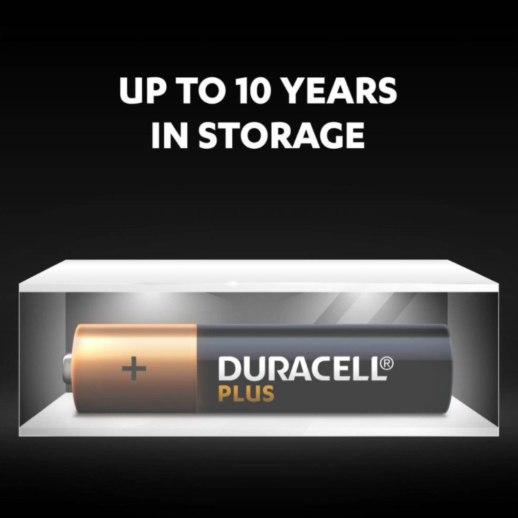 Duracell Plus AA Alkaline Batteries, 1.5V LR6 MN1500 - 16 Pack