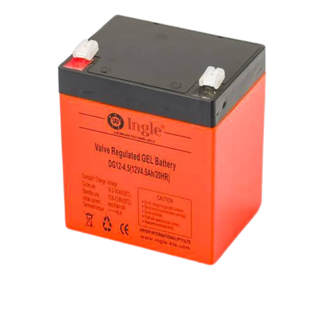 2 x 12V 4.5AH/20HR Valve Regulated GEL Battery - Ingle