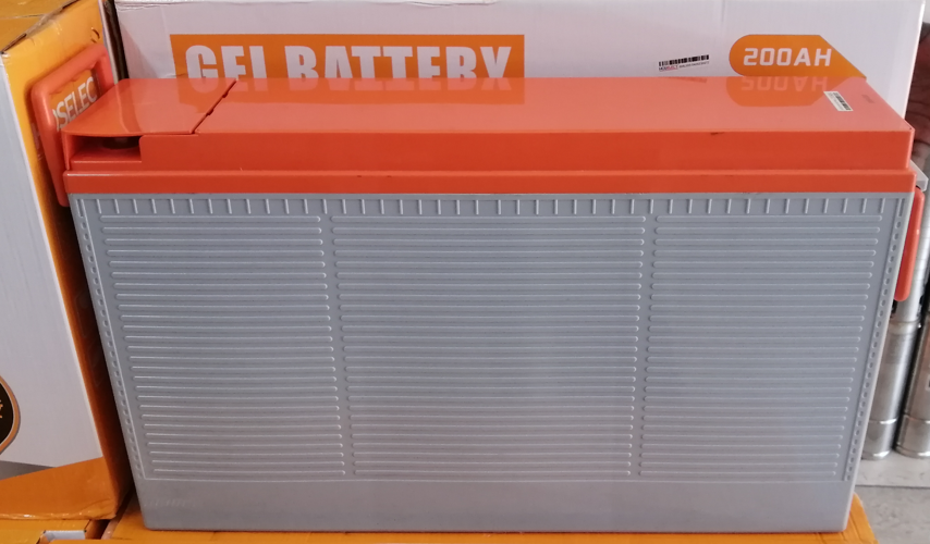12V 200Ah Gel Slimline Deep Cycle Battery - HOSELECT