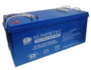 2 x 12V 200AH Deep Cycle Gel Battery - Sunertec (2PCS-24V)