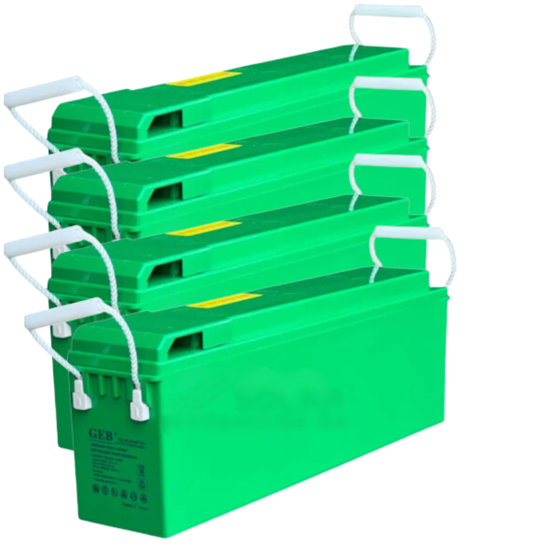 GEB deep cycle 12v 100ah gel slimline battery - 4 pcs