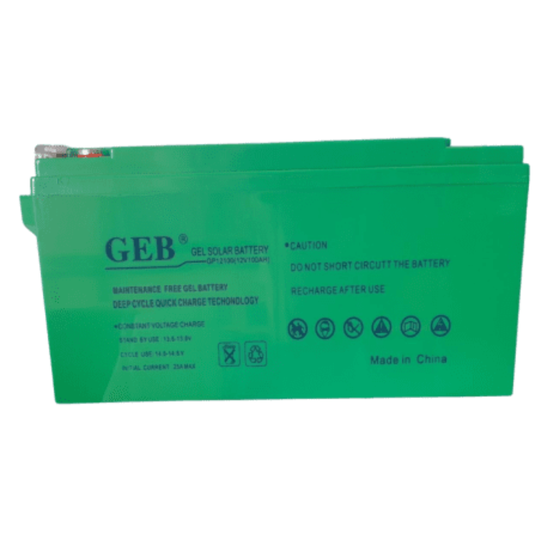 GEB 100ah deep cycle solar gel battery