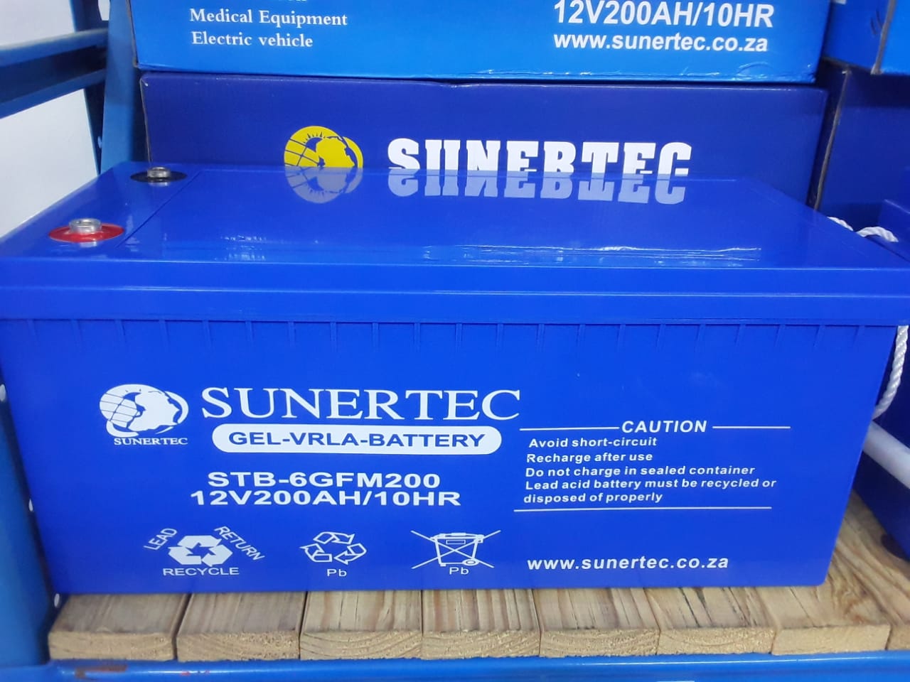 2 x 12V 200AH Deep Cycle Gel Battery - Sunertec (2PCS-24V)