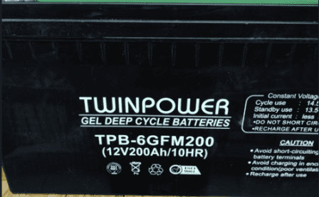 12V 200AH Gel Deep Cycle Battery - TwinPower
