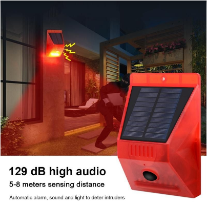 SOLAR ALARM LAMP + REMOTE