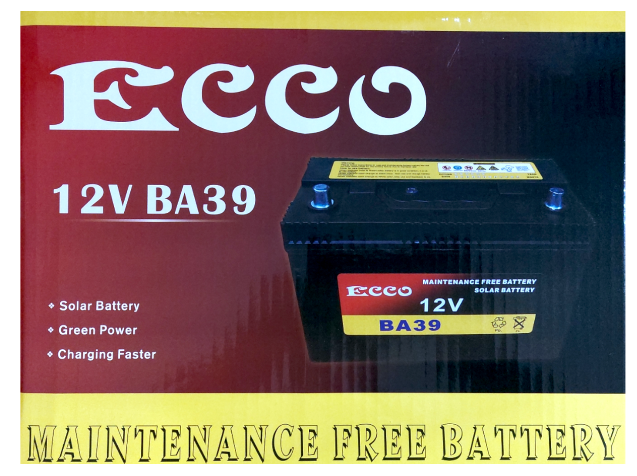 12V Maintainance Free Solar Battery - ECCO BA39