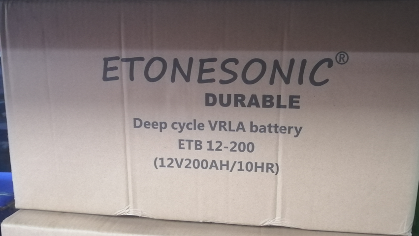 12V 200AH Deep Cycle VRLA Battery - Etonesonic Durable (FULL)
