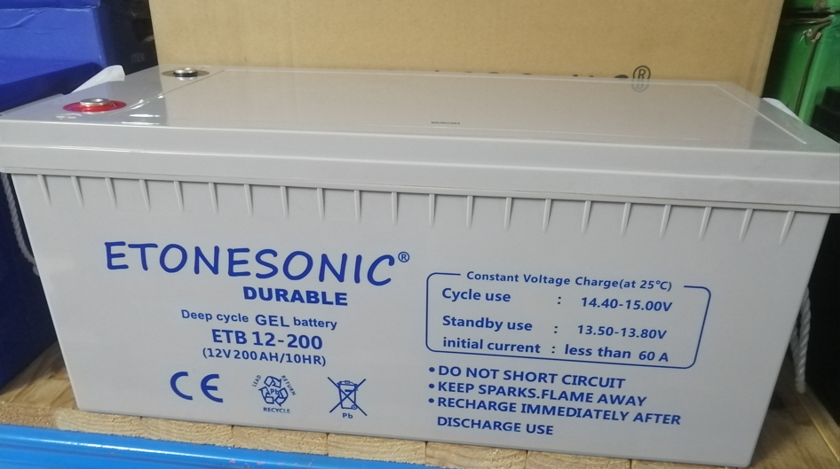 12V 200AH Deep Cycle VRLA Battery - Etonesonic Durable (FULL)
