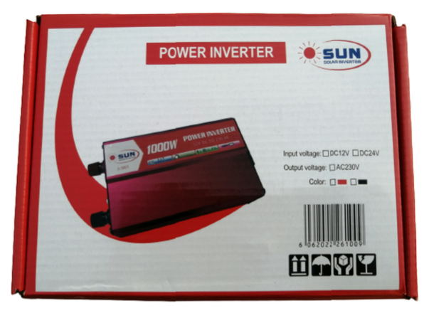 SUN Power Inverter 1000W Peak 12V DC To 220V AC Modified Sine Wave Converter (S-3003)