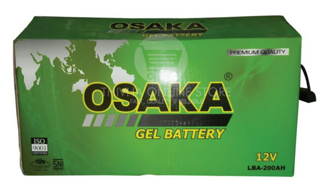 2 x OSAKA Deep Cycle Gel Battery 200AH 12V (100% FULL CAPACITY) - (2PCS-24V)