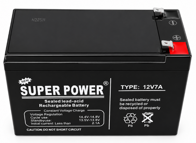 Super Power 12V 7Ah Solar Battery - Rechargeable
