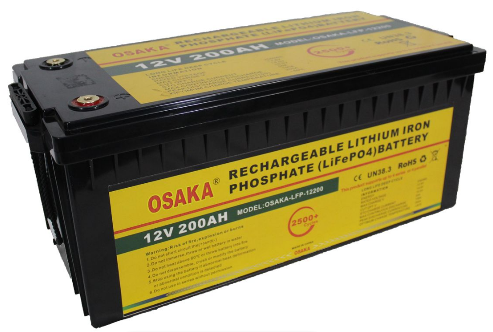 12V 200AH Osaka Rechargeable Lithium Battery (LFP-12200)