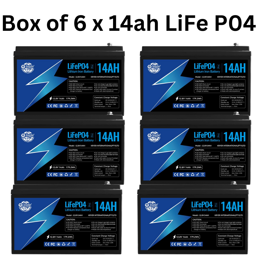 12.8V 14AH Lithium Battery - Ingle (Box of 6 Units)