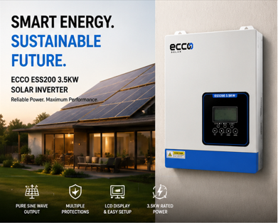 ECCO 3.5KVA / 3500W 100A MPPT Hybrid Inverter 24V