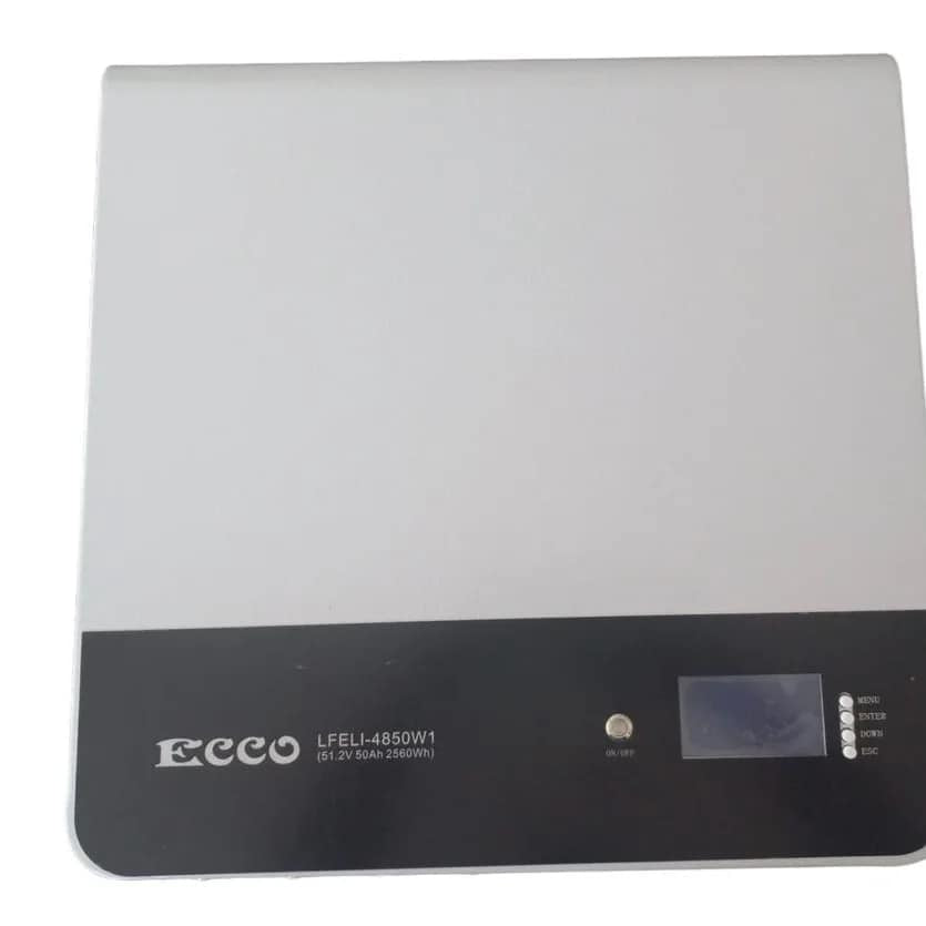 48V 50AH 2.5 KWH LITHIUM ION PHOSPHATE BATTERY WALL MOUNT - ECCO