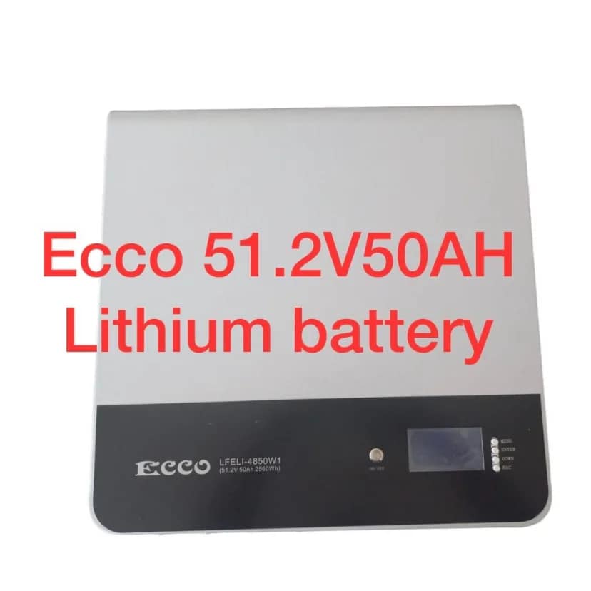 48V 50AH 2.5 KWH LITHIUM ION PHOSPHATE BATTERY WALL MOUNT - ECCO