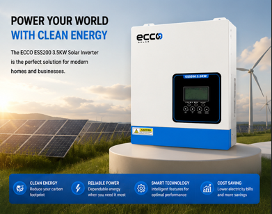 ECCO 3.5KVA / 3500W 100A MPPT Hybrid Inverter 24V