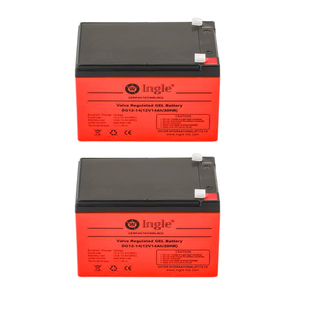 4 x 12V 14AH Gel Battery 12V14AH/20HR - Ingle Germany Technology