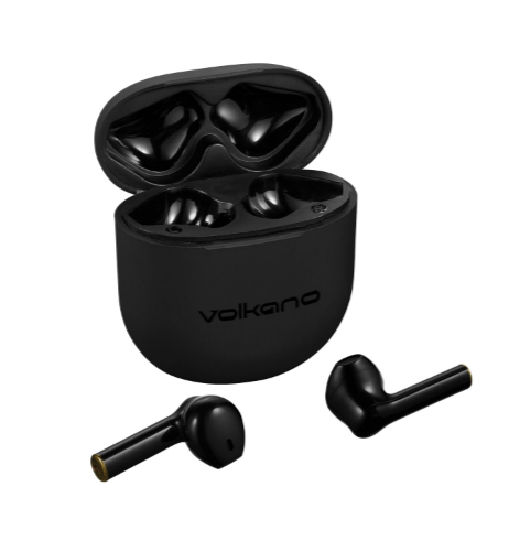 True Wireless Aries 2.0 Series Earbuds with charging case - Volkano (Black)
