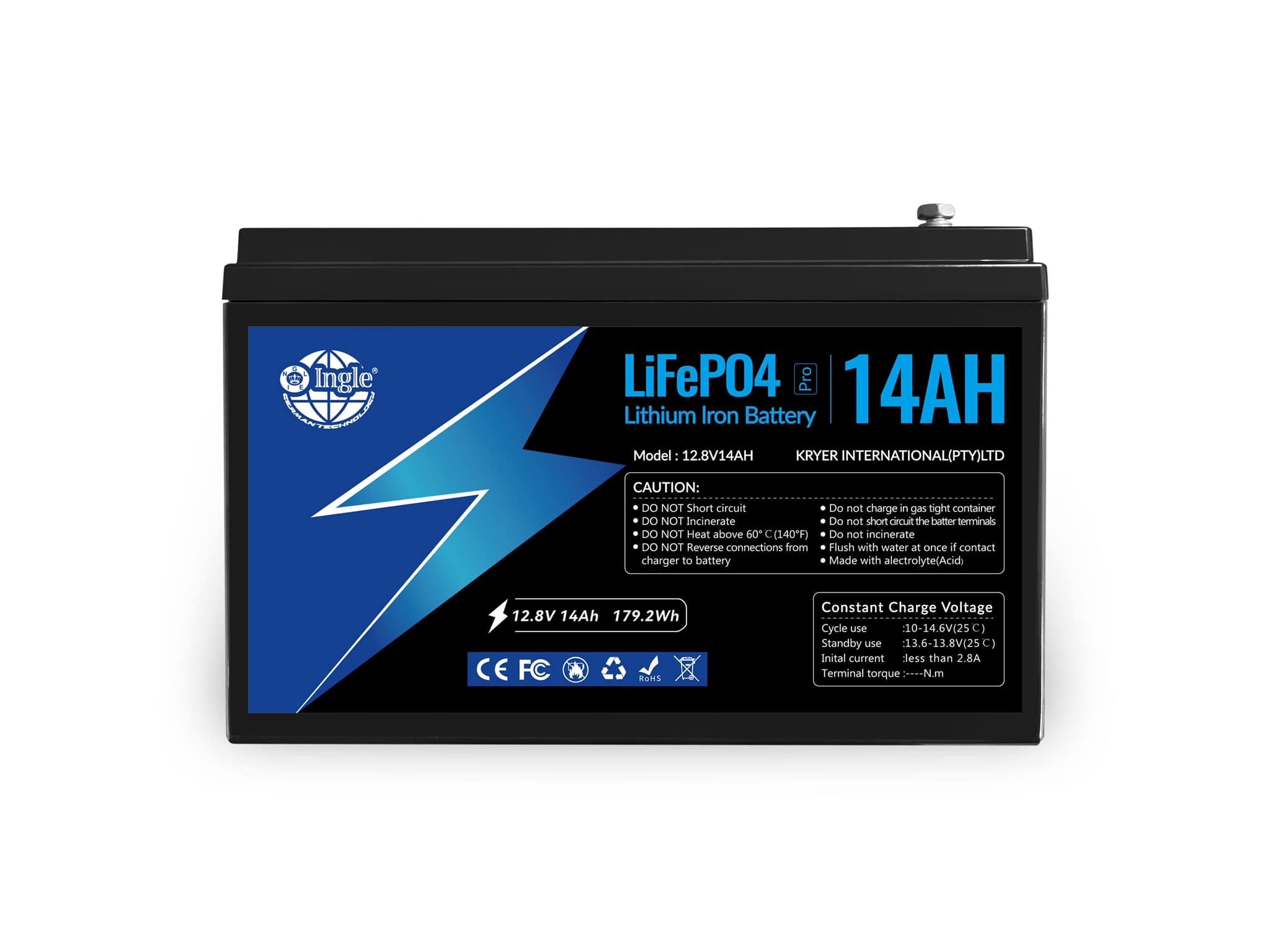 12.8V 14AH Lithium Battery - Ingle