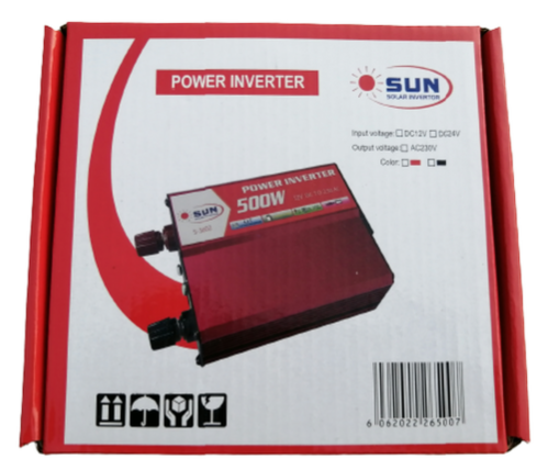 SUN Power Inverter 500W Peak 12V DC To 220V AC Modified Sine Wave Converter (S-3002)