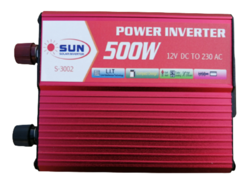 SUN Power Inverter 500W Peak 12V DC To 220V AC Modified Sine Wave Converter (S-3002)