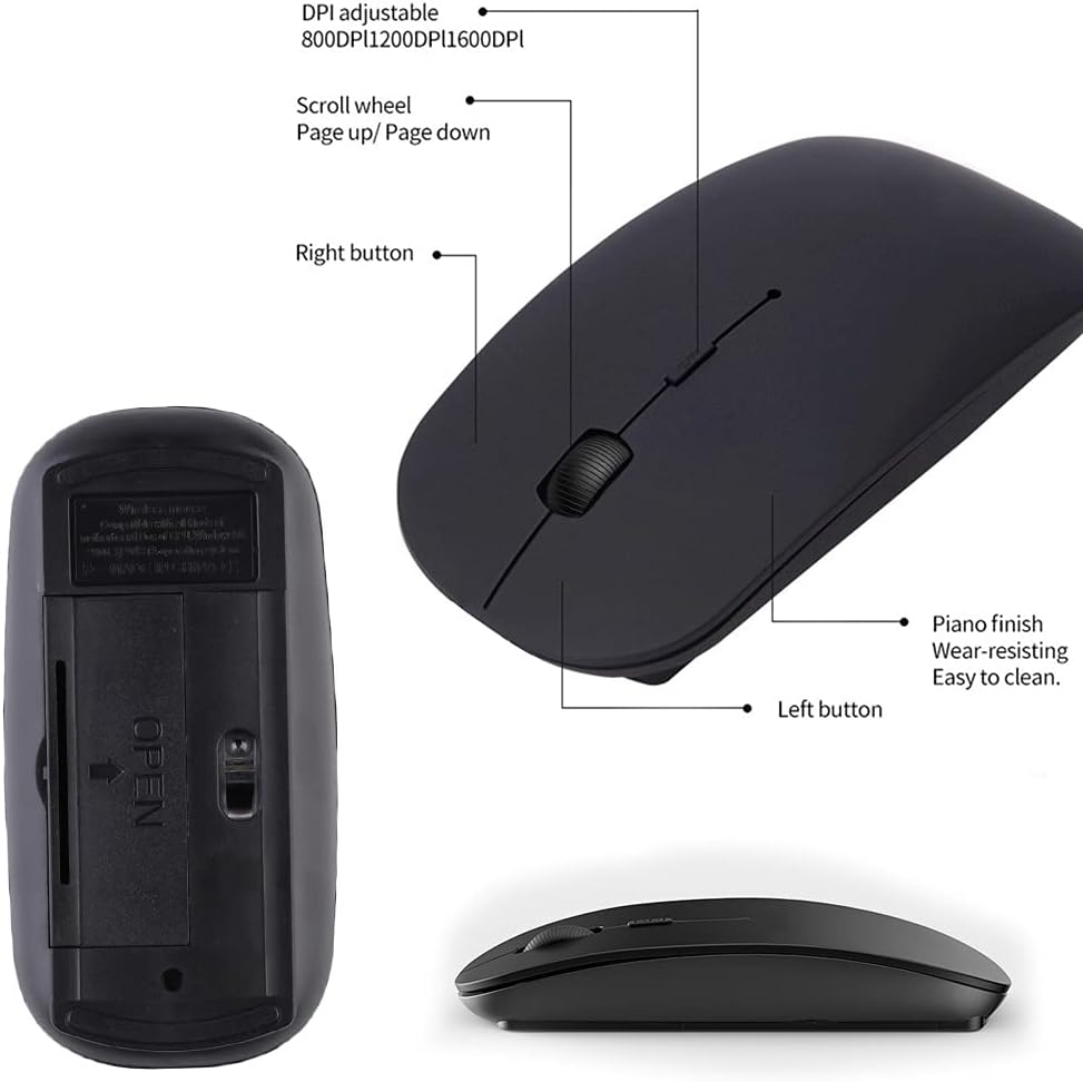 2.4GHz Wireless Optical Mouse Scroll for PC Laptop Computer