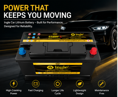 Ingle 658MFL 12v 92ah Lithium Car Battery