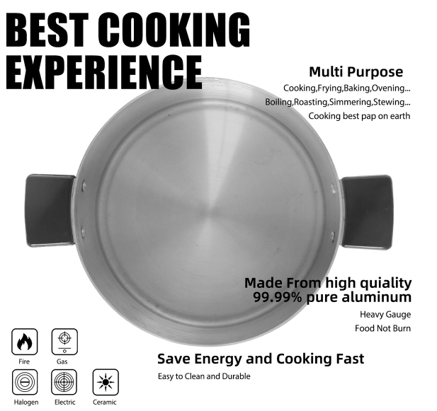 Bon Voyage - 10 Piece Pots Set Cookware Aluminium Stew Pan