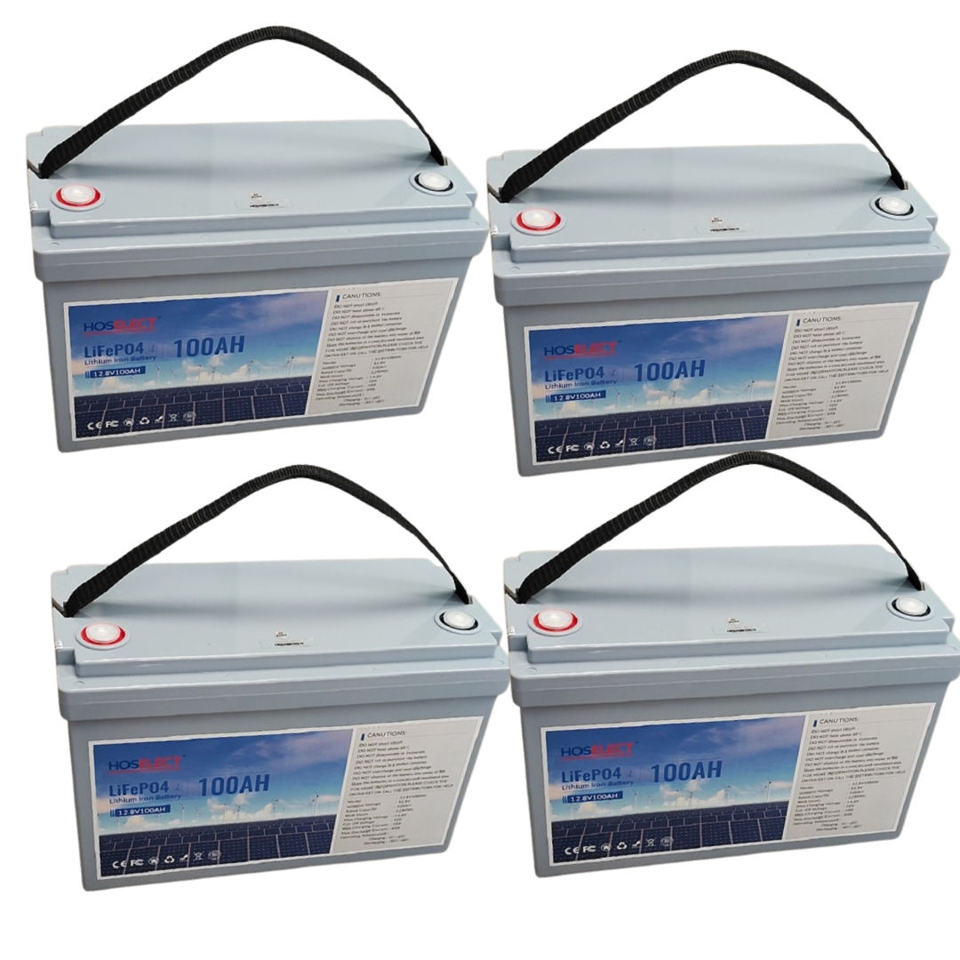 4 x 12.8V 100AH Hoselect lifepo4 Battery (48V)