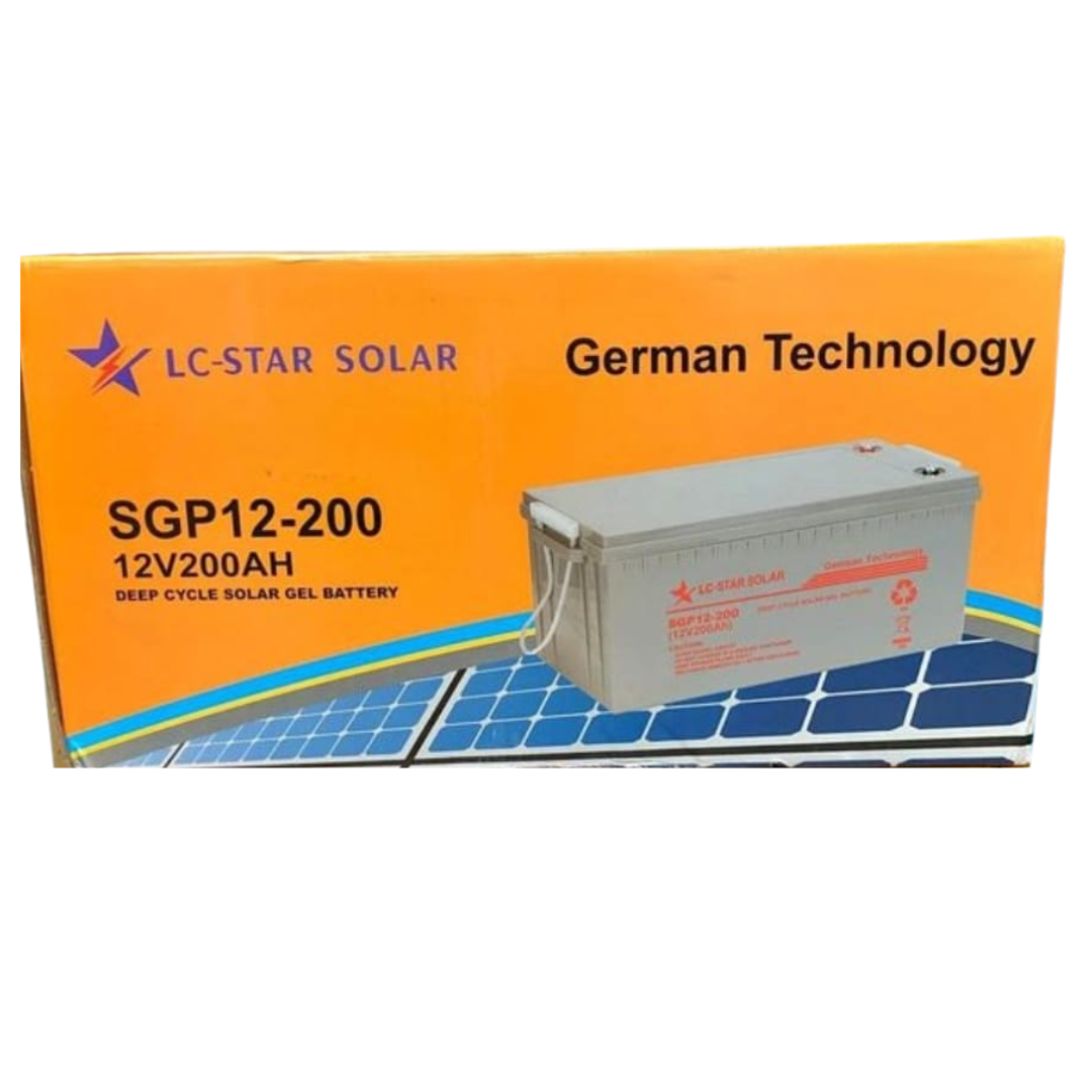 12V 200AH Deep Cycle Gel Battery - LC Star Solar Block