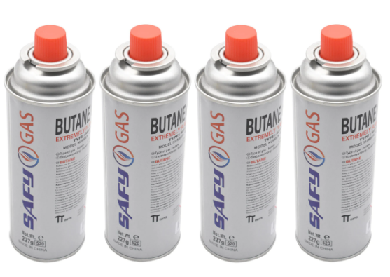 Pack of 4 - SAFY GAS - Butane Canisters 227g