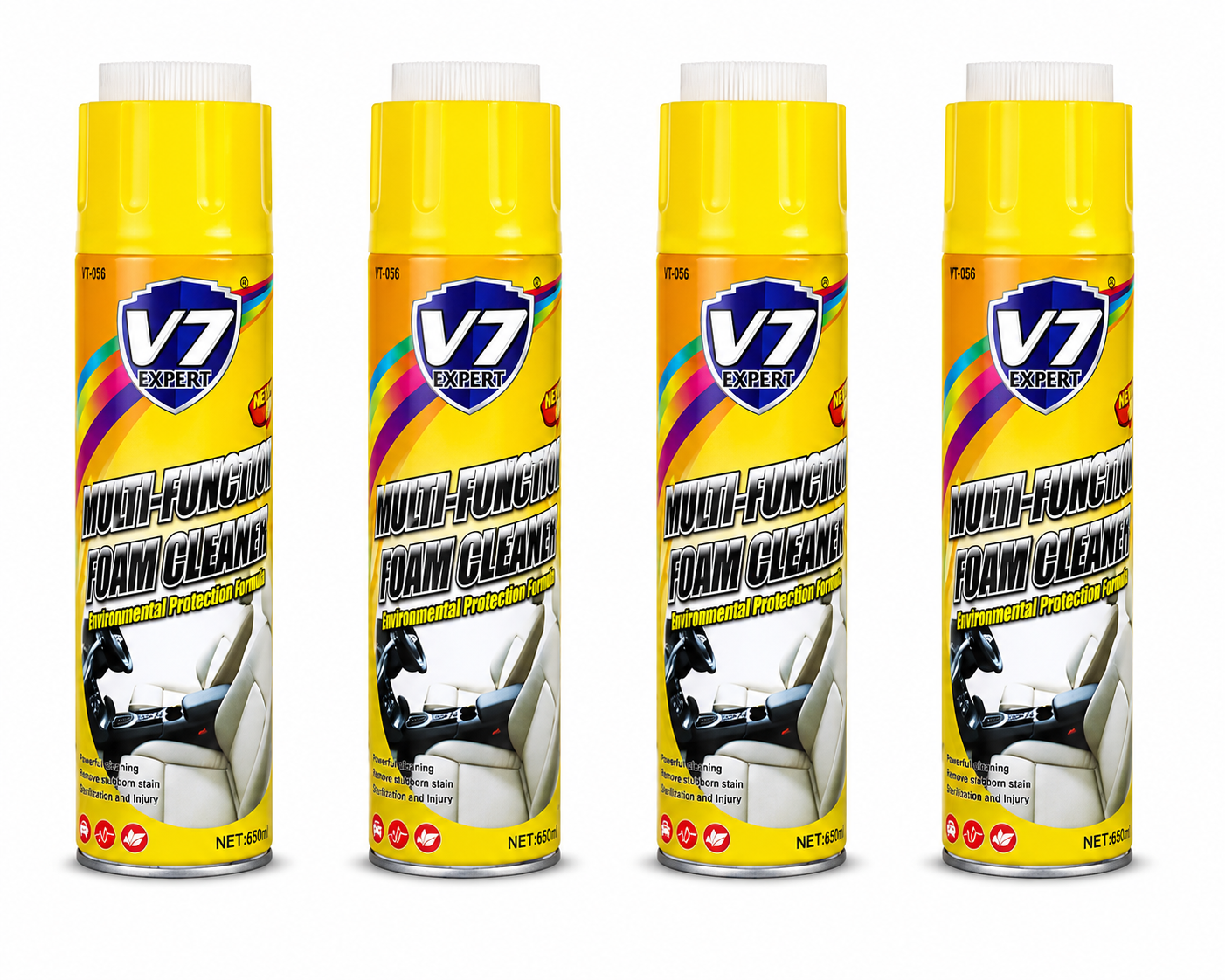 Pack of 4 - Multi Function Foam Cleaner