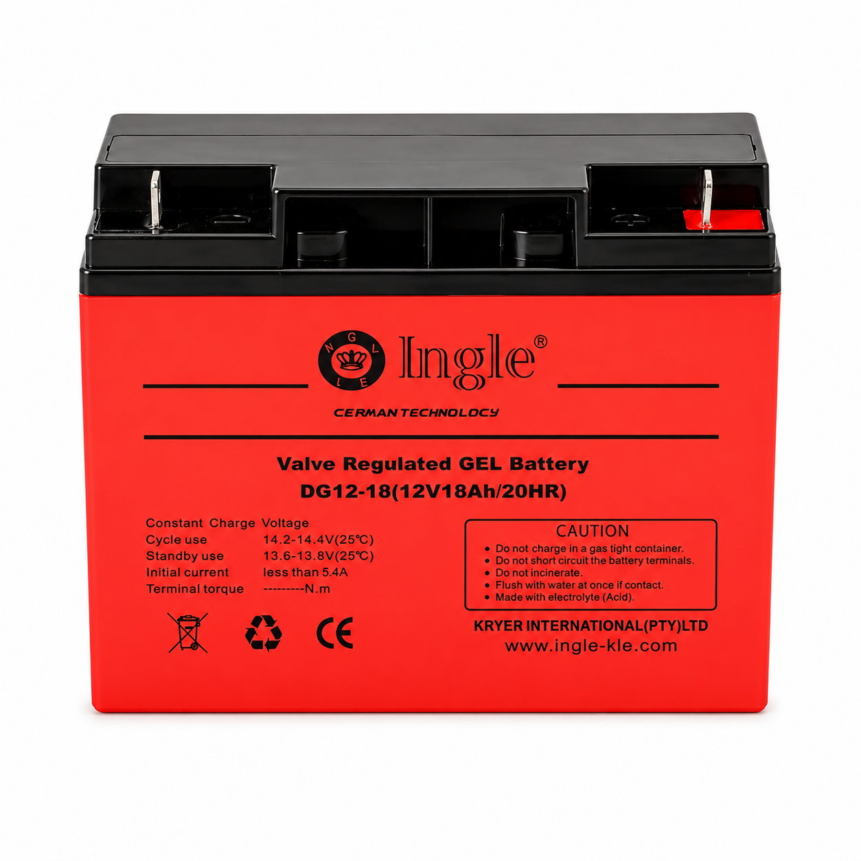 12V 18Ah Gel Battery - Ingle