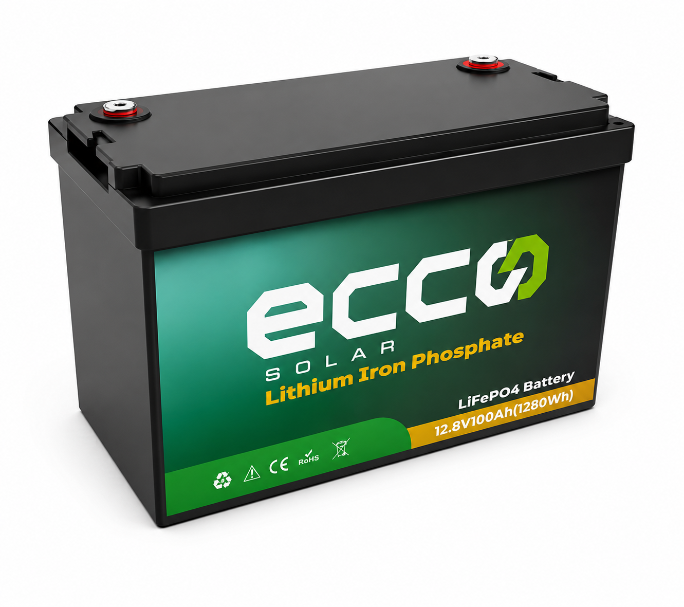 12.8V 100AH Ecco Lithium Battery 1.28kWh