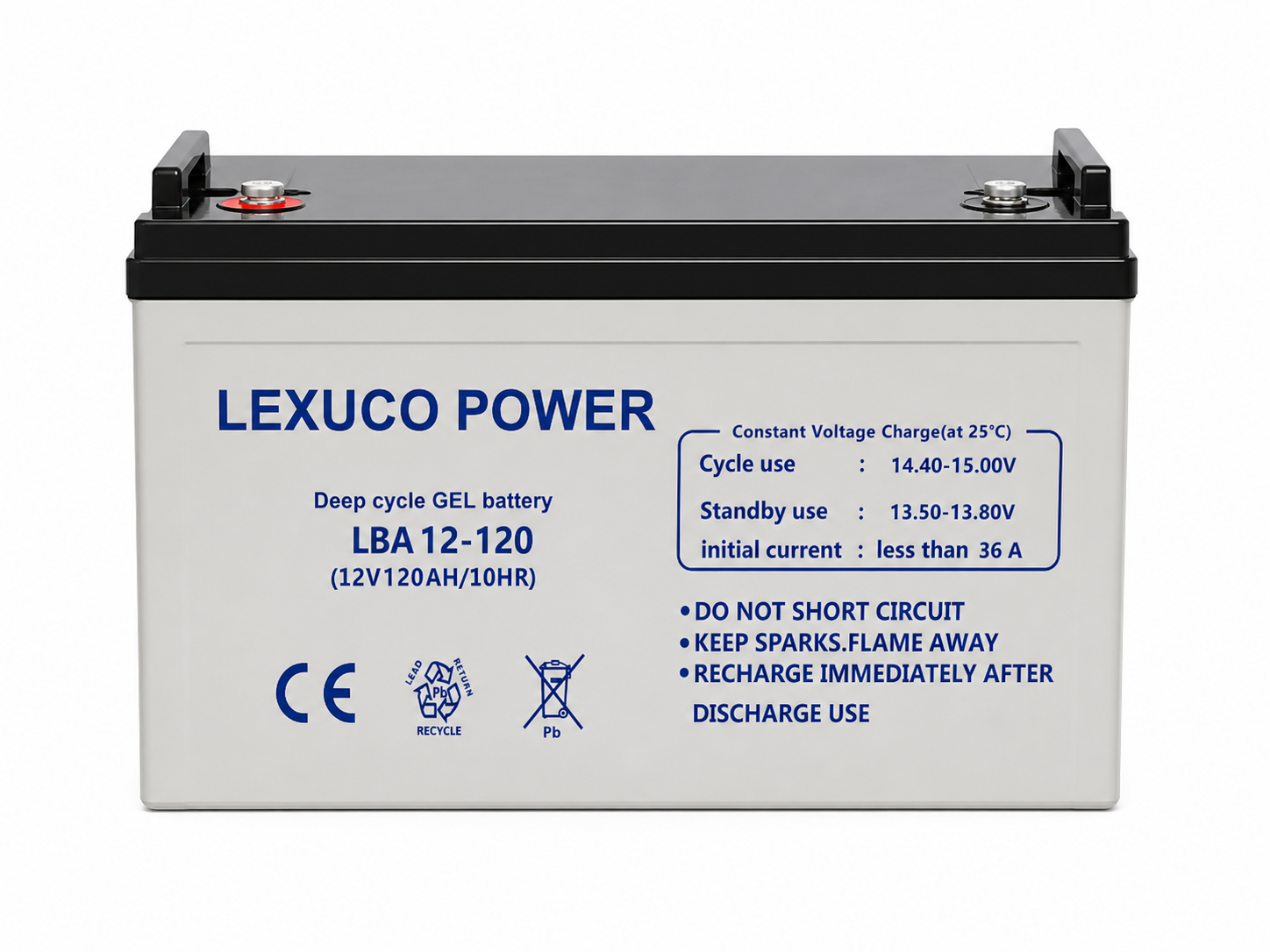 12V 120AH Durable Solar Gel Battery - LEXUCO