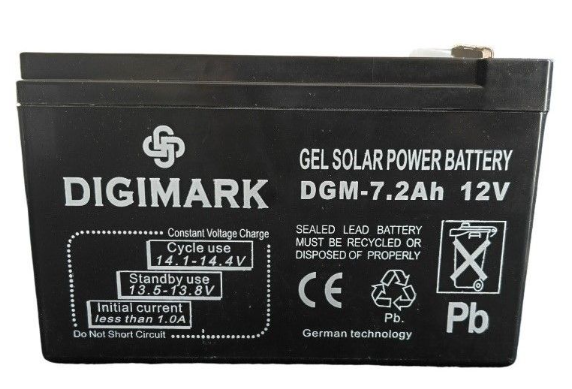 12V 7.2AH Gel Battery - Digimark