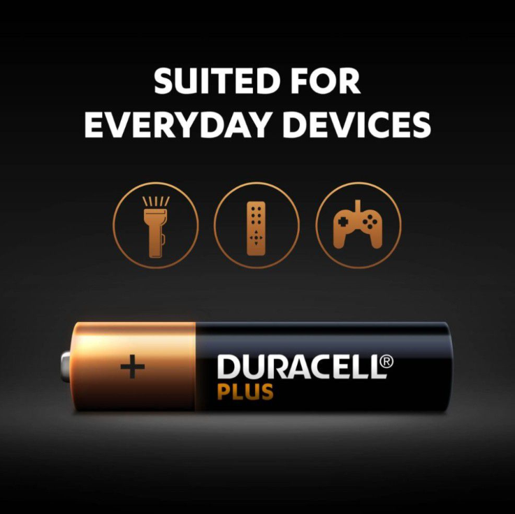 Duracell Plus AAA Alkaline Batteries, 1.5V LR03 MN2400 - 20 Pack